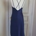 Navy blue silky chemise nwot