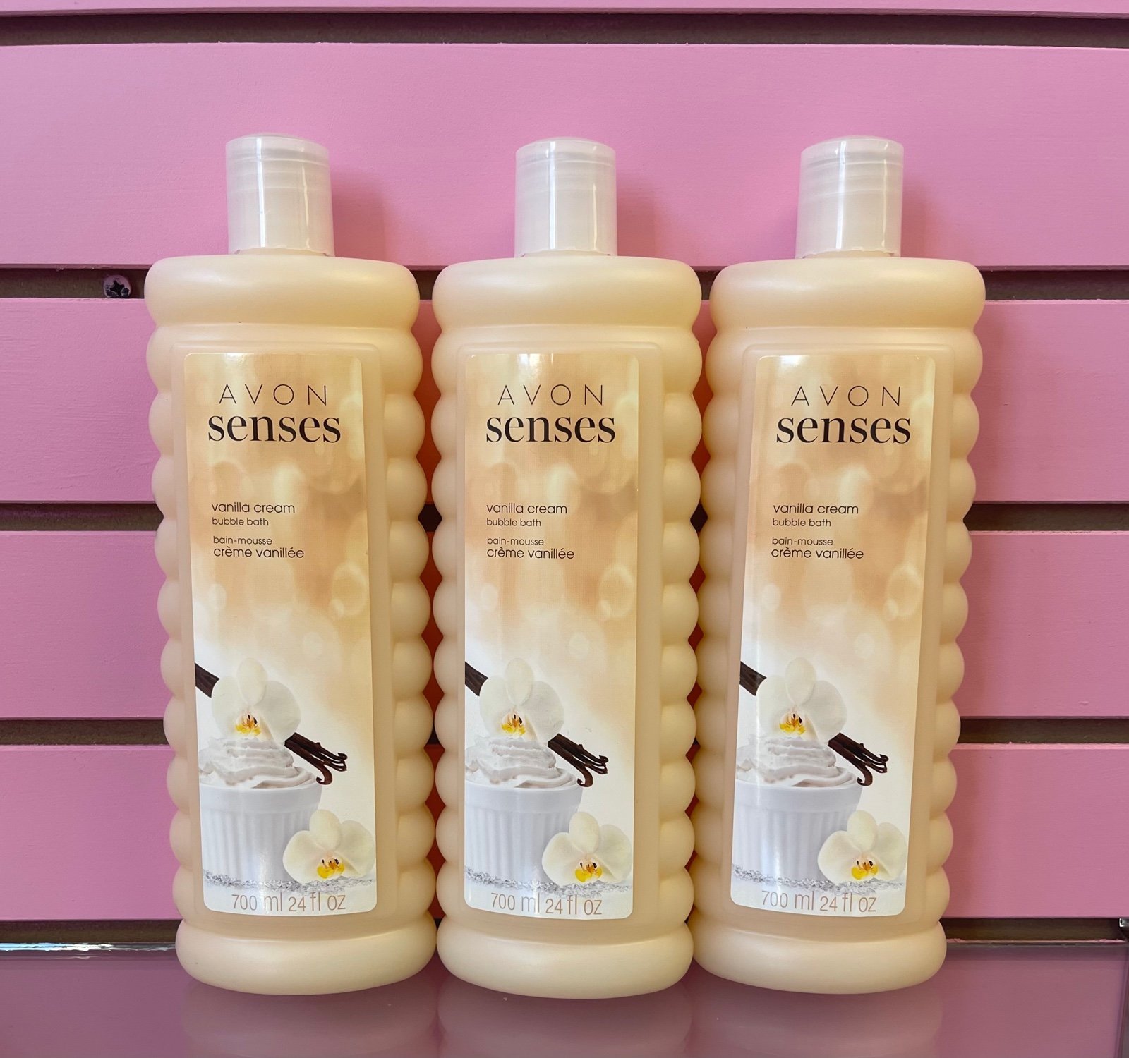 3, Avon Senses Vanilla Cream Bubble Bath