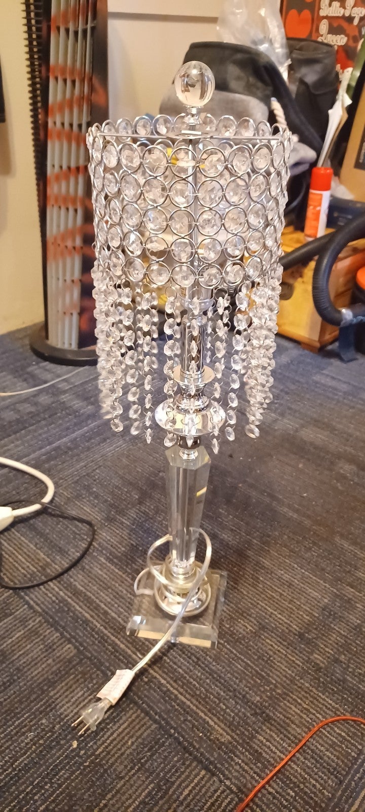 Handmade Cascading Crystal Lampshade, over 200 crystal