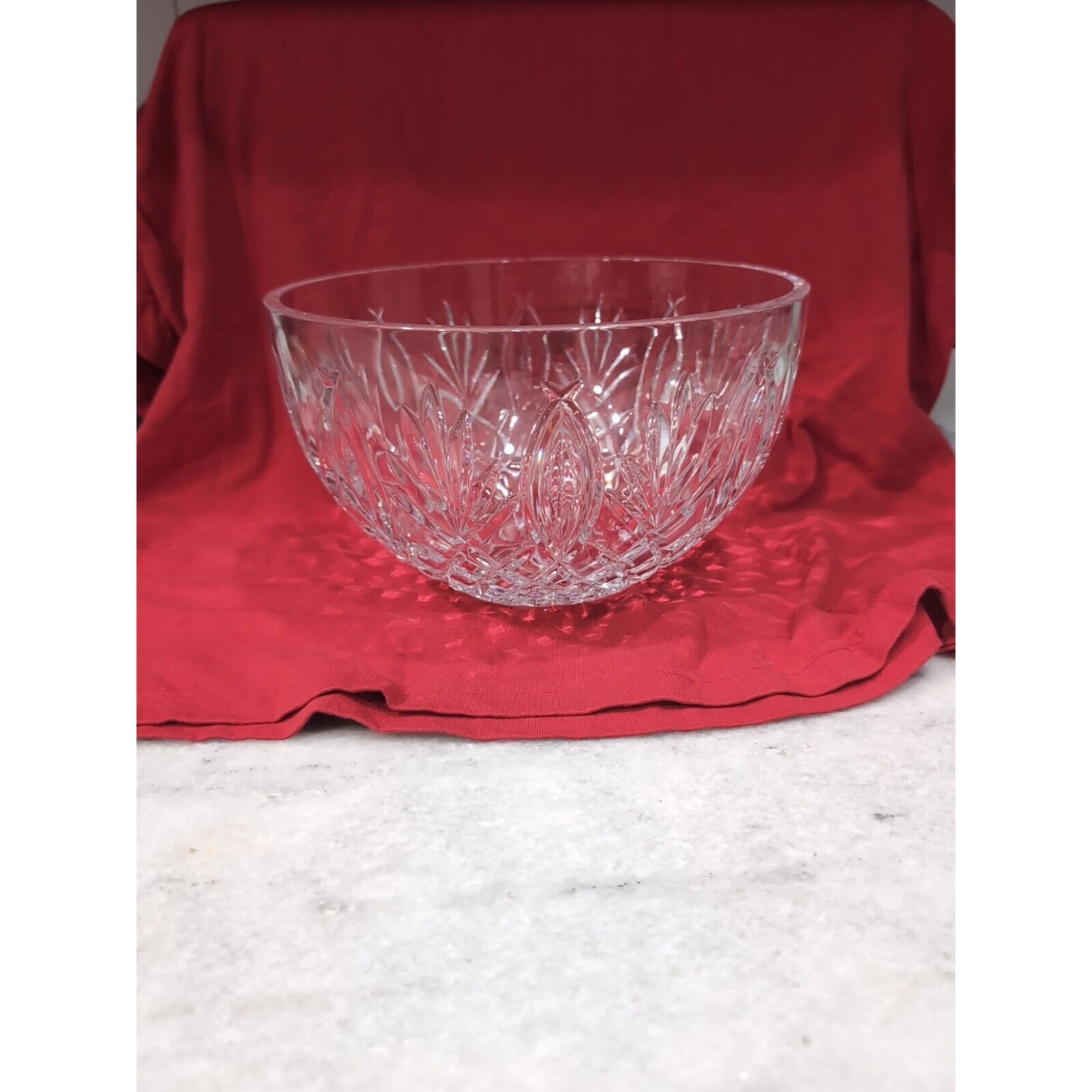 Waterford Crystal Seahorse Centerpiece Bowl, Artisan Signed, Large Serving Bowl