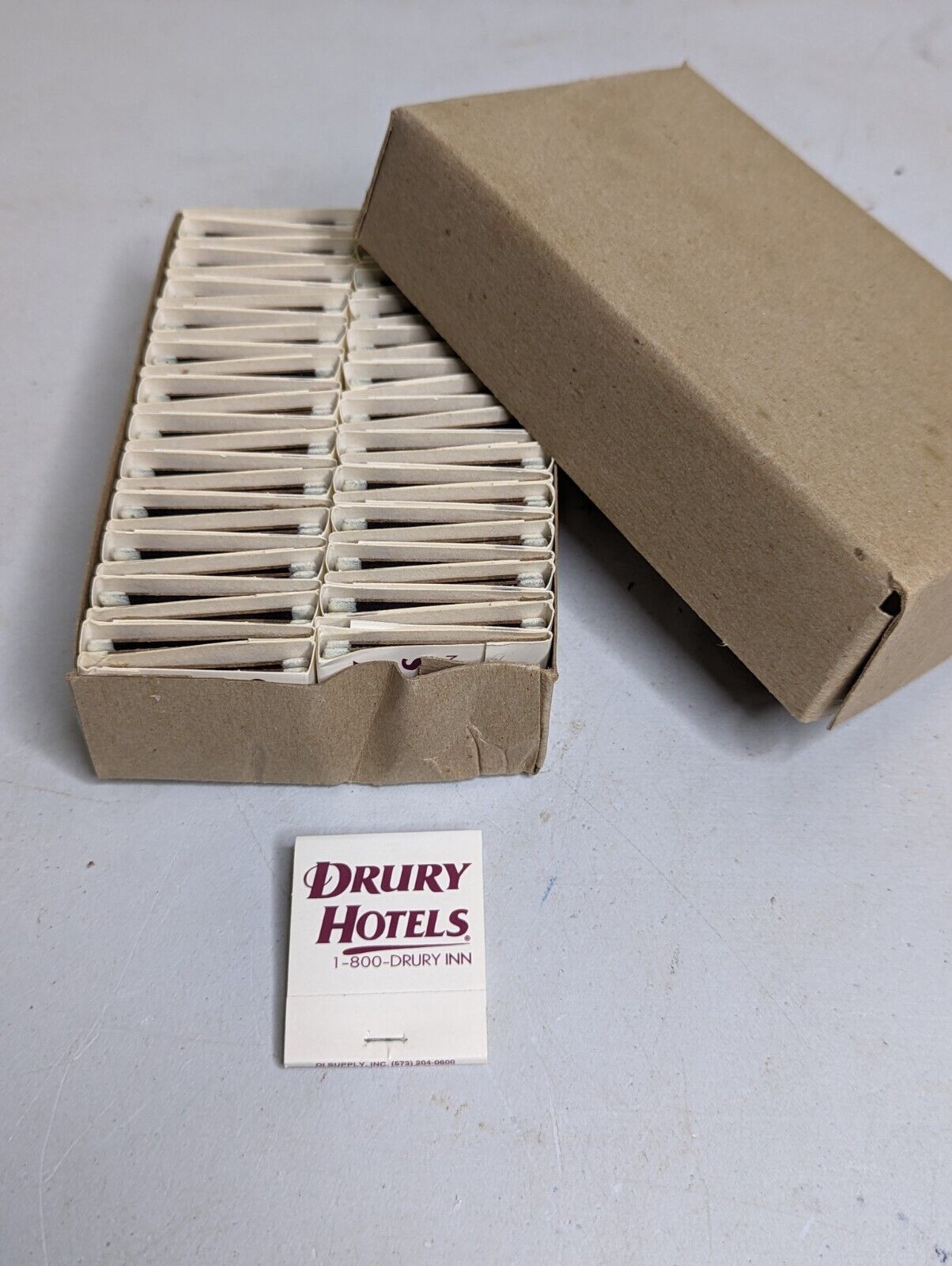 Lot of 50 New Vintage Unstruck Hotel Matchbooks Drury Inn New Old Stock NIB