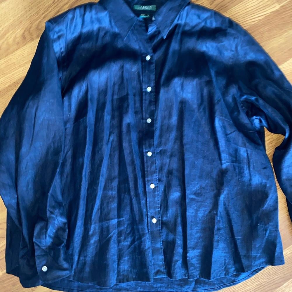 Ralph Lauren Relaxed Fit Linen Roll TabSleeve Shirt