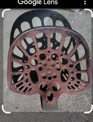 Antique elaborate tractor seat cast-iron