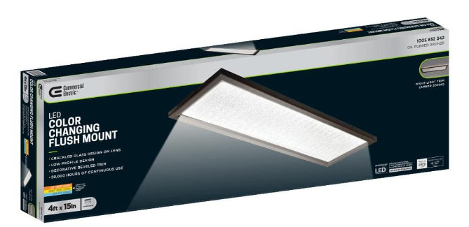 48 in. x 15 in. Low Profile Bronze Adjustable LED Flush Mount Ceiling Light