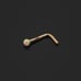 Solid 14kt gold nose piercing with white opal 20 gauge New