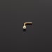 Solid 14kt gold nose piercing with white opal 20 gauge New