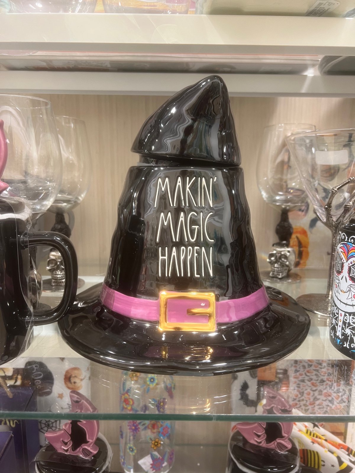 Rae Dunn Halloween canister Witch Hat “Makin' Magic Happen” 2022 Fall