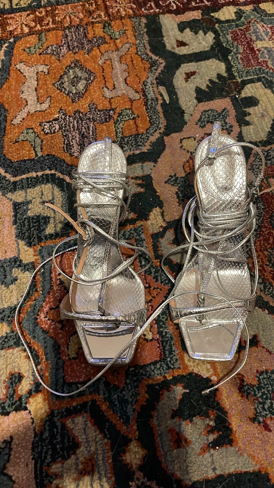 Schutz Vikki Metallic Leather Sandal