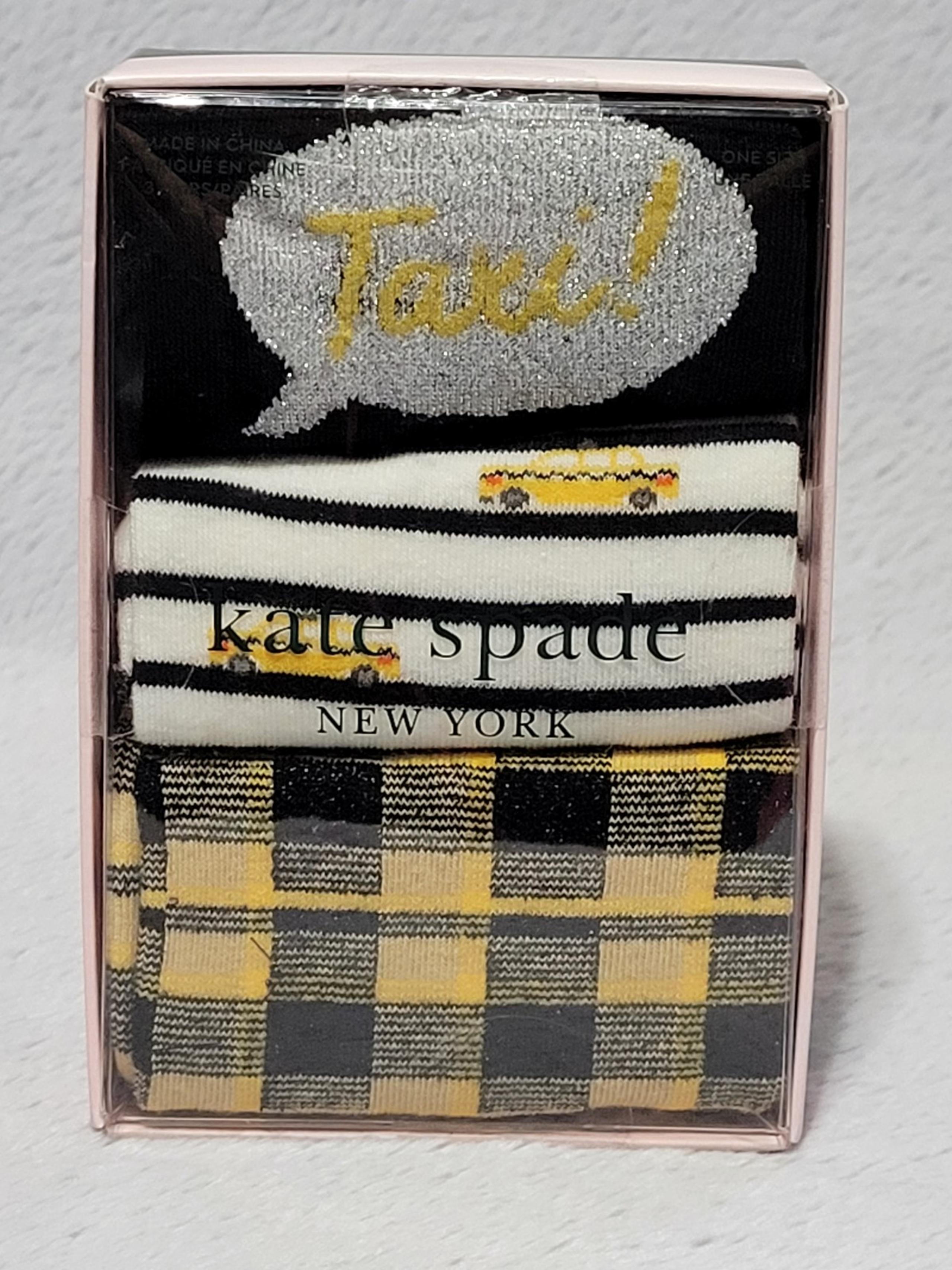 Kate Spade Taxi Crew Socks 3pk
