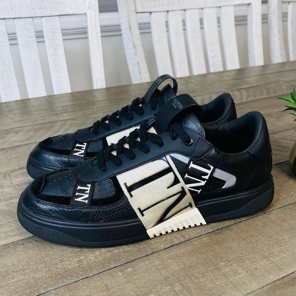 スニーカー VALENTINO Black VLTN Sneakers in Leather Man New Authentic Valentino Garavani Men's VLTN Slip-on Sneakers