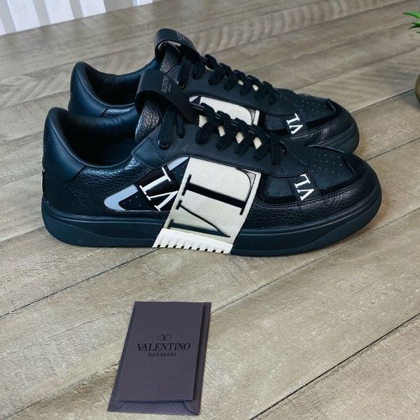 スニーカー VALENTINO Black VLTN Sneakers in Leather Man New Authentic Valentino Garavani Men's VLTN Slip-on Sneakers
