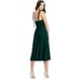 NWT Dessy Collection Vivian Diamond Bustier Crepe Midi Dress Evergreen Size 12
