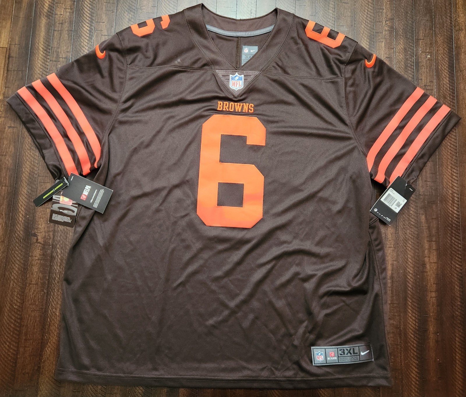 NWT Nike On Field Dri-Fit Cleveland Browns Baker Mayfield Jersey Mens 3XL Brown