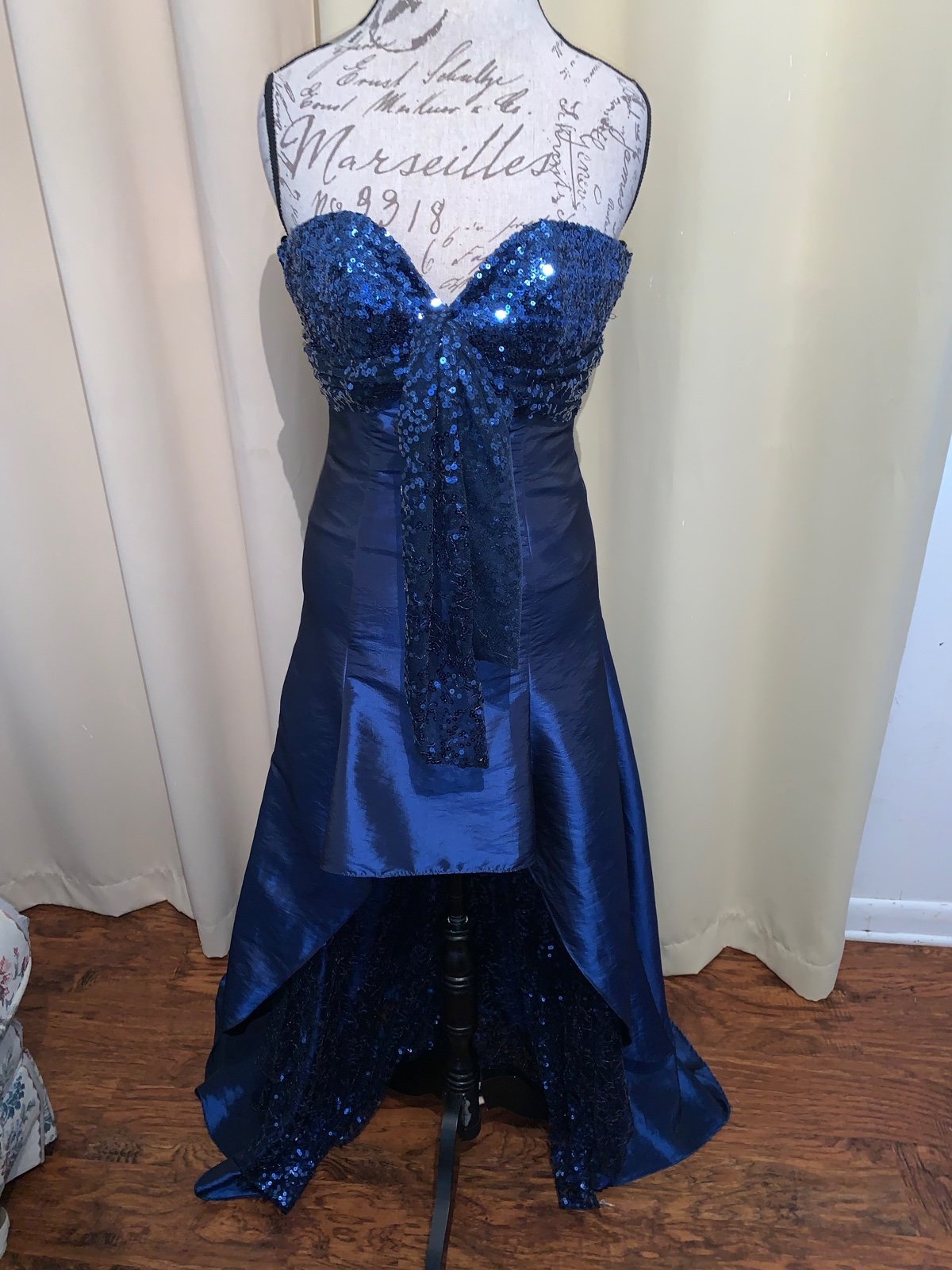 Sparkly Navy Blue Formal Dress