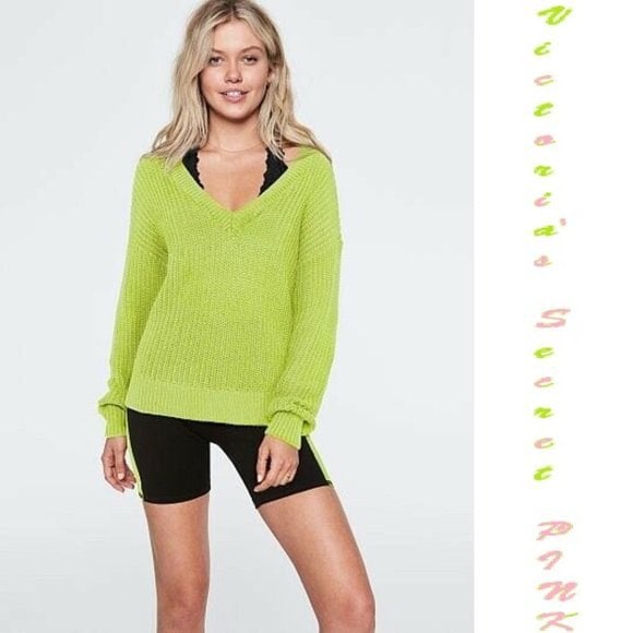 New Vs Pink V Neck Sweater Size XS