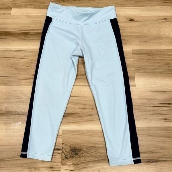 Tory Burch Blue Colorblock Cropped Leggings Women’s Small