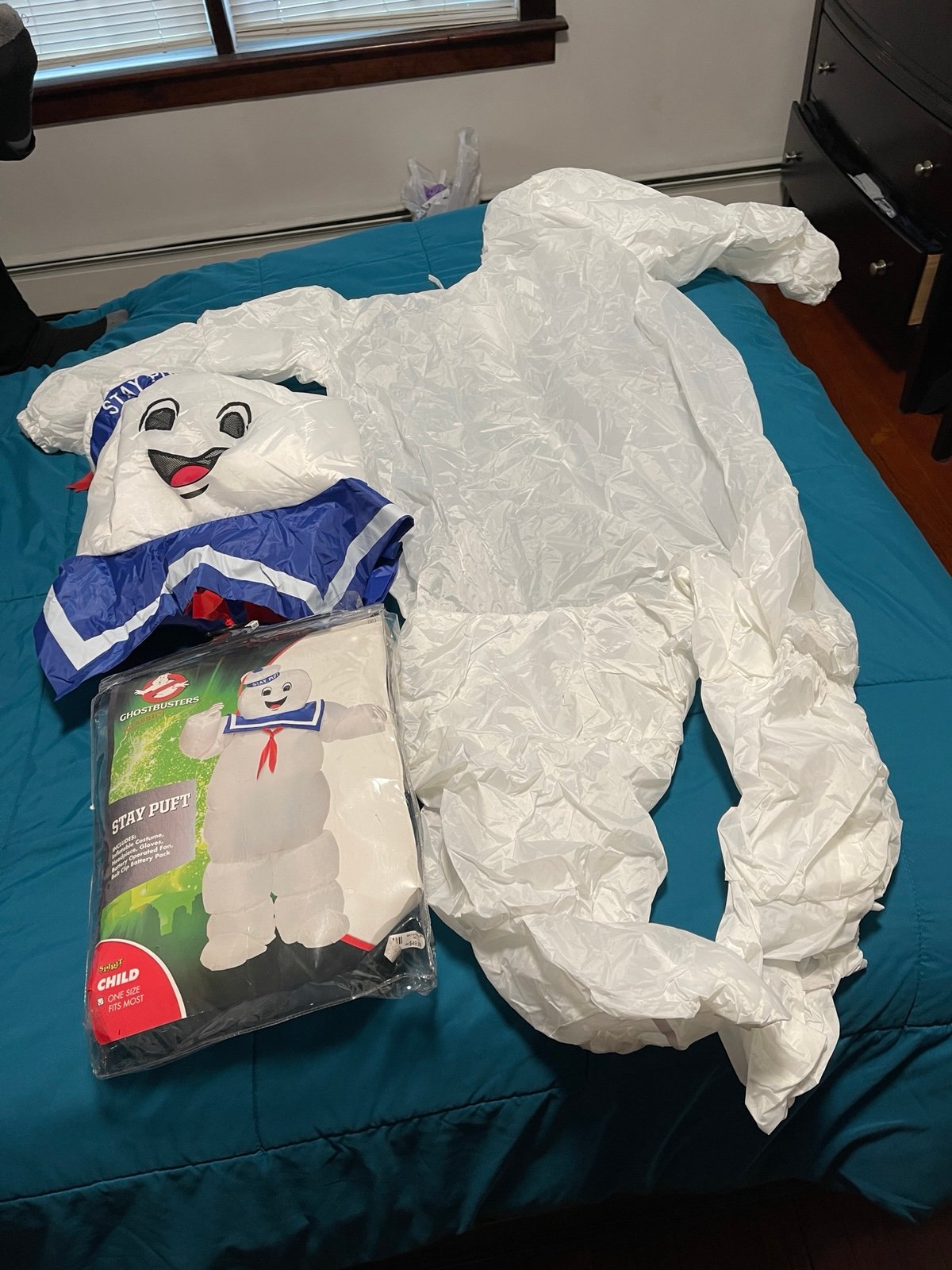 Kids ghostbusters stay puft blow up costume