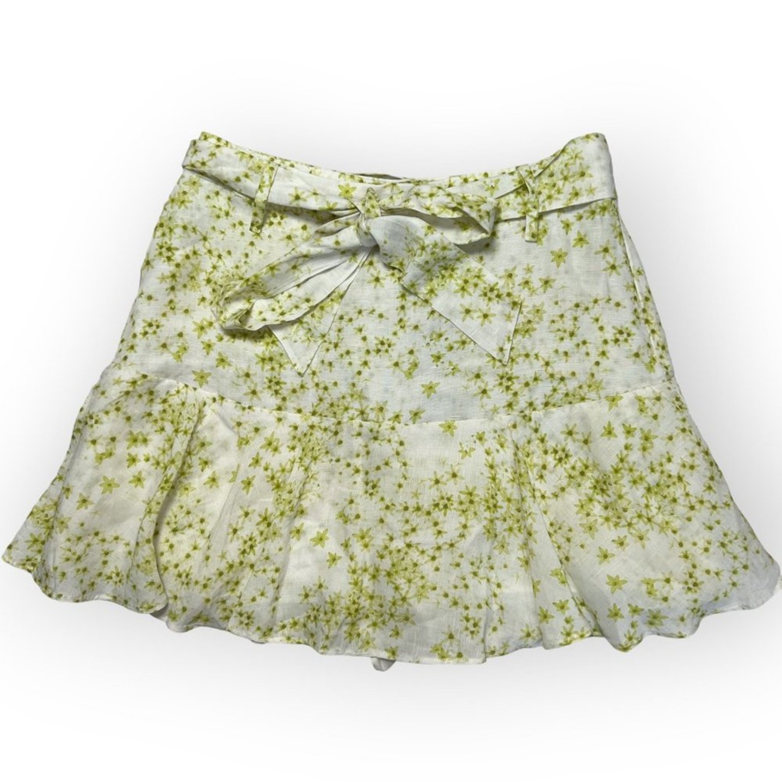 NWT AllSaints Frida Amanzi Mini Skirt Skort Green SIZE 4 Linen Floral NEW