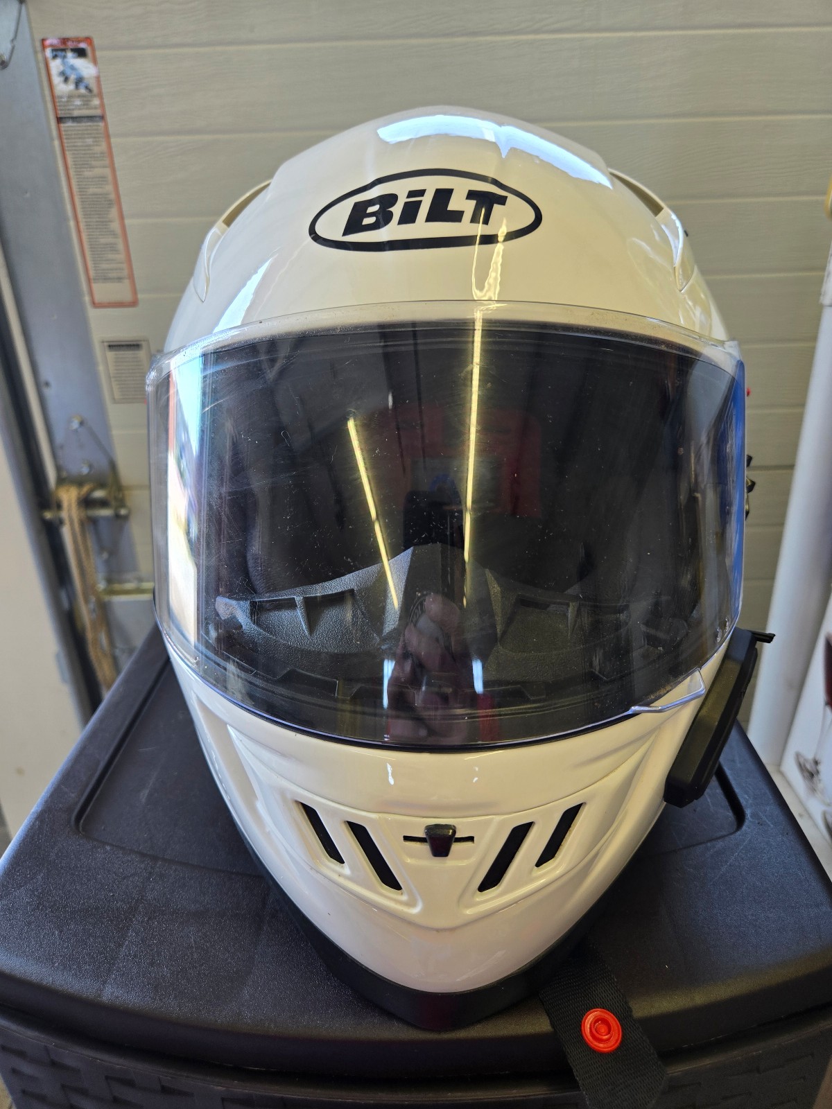 BILT Techno 2.0 Bluetooth Technology Motorcycle Helmet White LARGE GPS