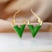 V-Shaped Colorful Oil Drop Earrings