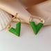 V-Shaped Colorful Oil Drop Earrings
