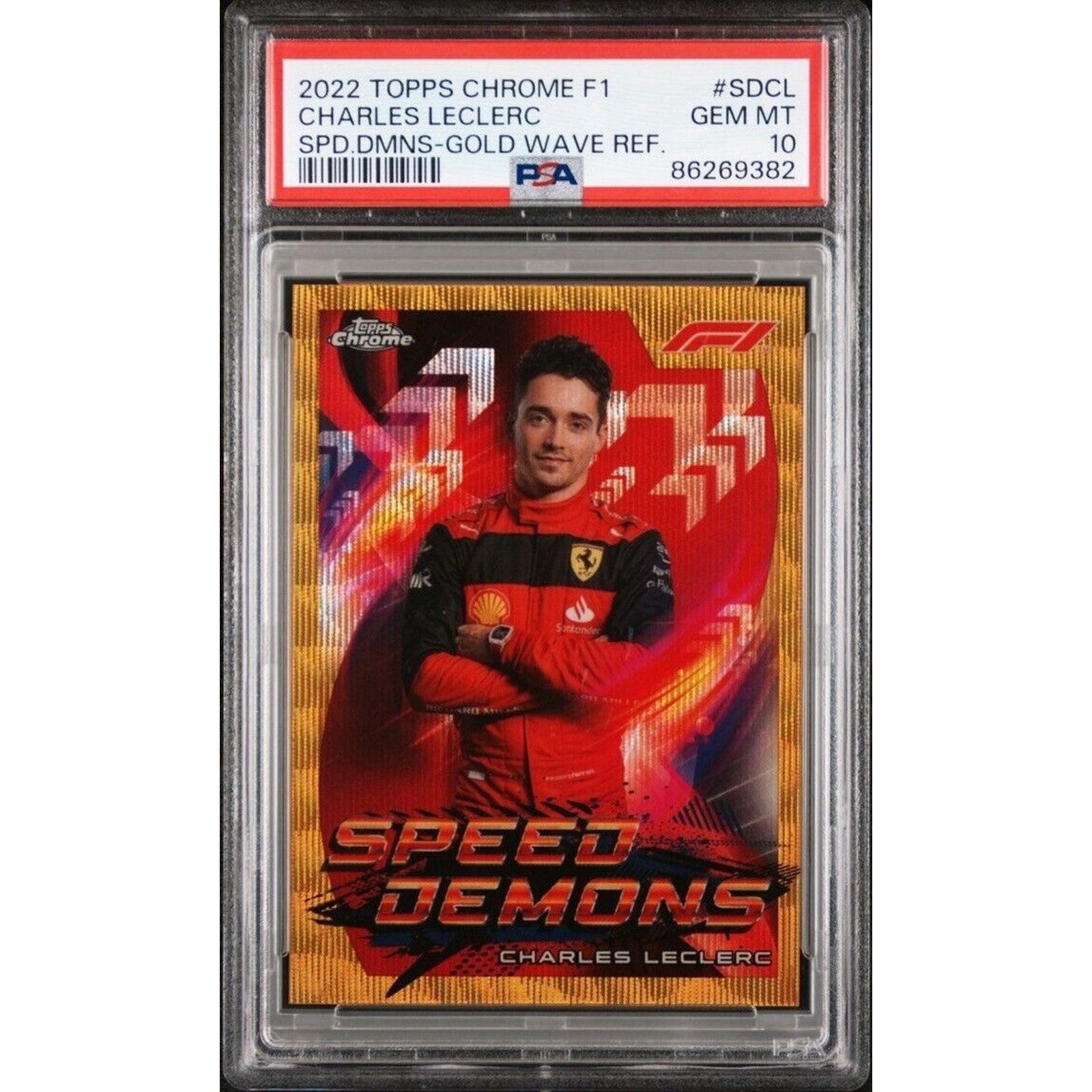 Charles Leclerc 2020 Topps Chrome F1 variation SP #4 PSA 9