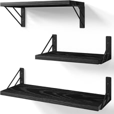Wall Mounted Rustic Wood Floating Shelf