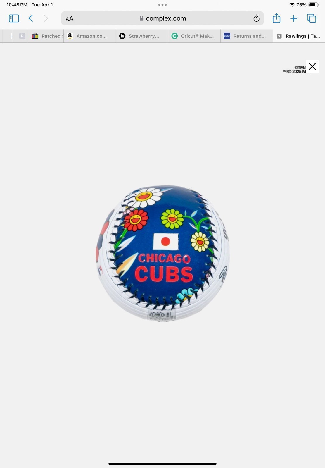 Rawlings Takashi Murakami MLB World Tour Tokyo Series 2025 Cubs Baseball