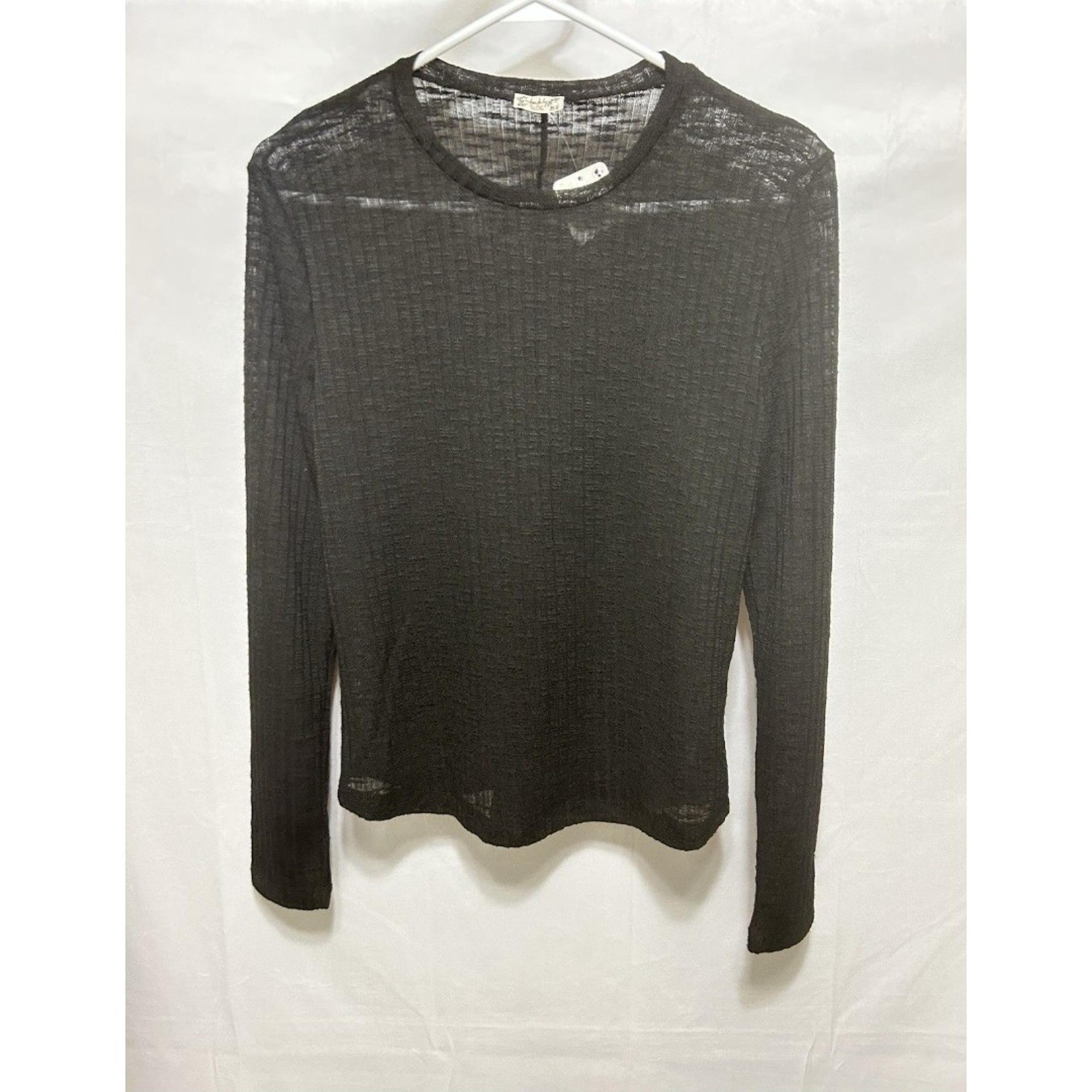 Intimately Free People Womens L Sheer Black Sweater NWT