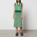 Baum und Pferdgarten/BUPCaylet Knitted Skirt - Crème Green Crochet - S/Waist 26”