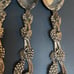 Vintage Silver Plate Grape Vine Untesils Spoon Spork, Cake Knife Spaghetti Scoop