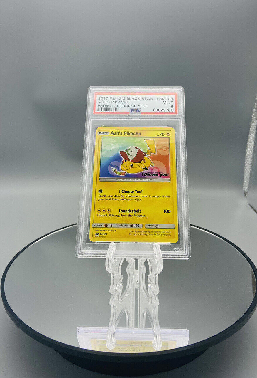 2017 Pokemon SM Black Star Promo I Choose You! #SM108 Ash's Pikachu PSA 9 MINT