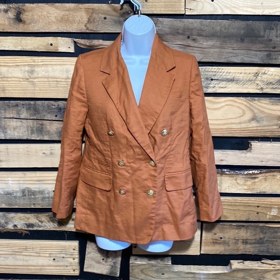 J. CREW Petite Bristol blazer in stretch linen blend Size 6P