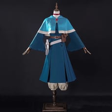 Delicious In Dungeon Marcille Cosplay Costume Blue Dress For Halloween Suit