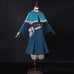 Delicious In Dungeon Marcille Cosplay Costume Blue Dress For Halloween Suit