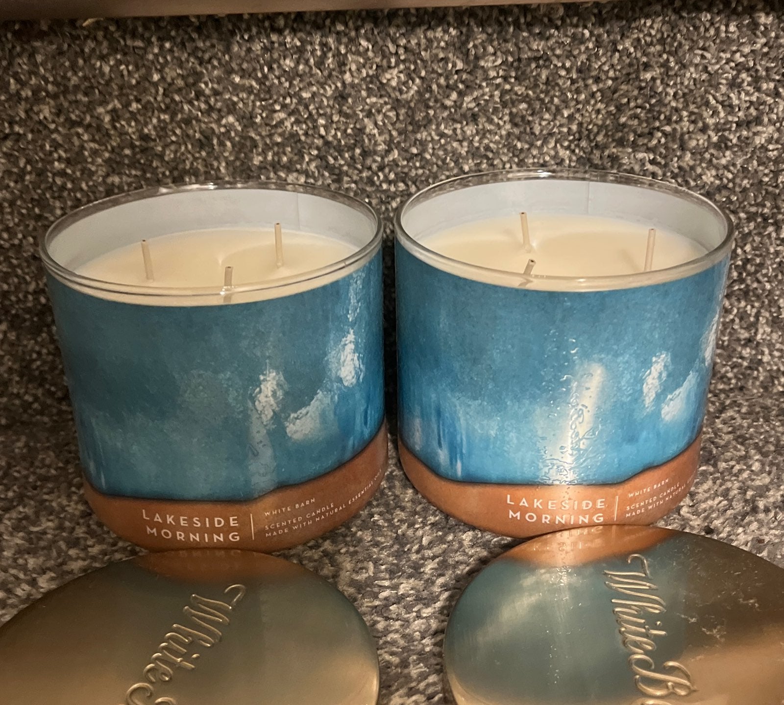 Lakeside morning candles