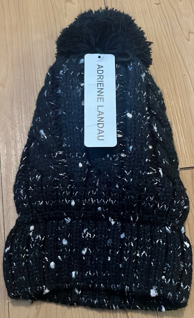 Adrienne Landau Pom Pom Knit Hat