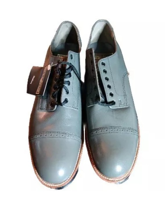 Original Mens Stacy Adams Biscuit Shoes Steel Gray Soft Leather Madison 00012-10