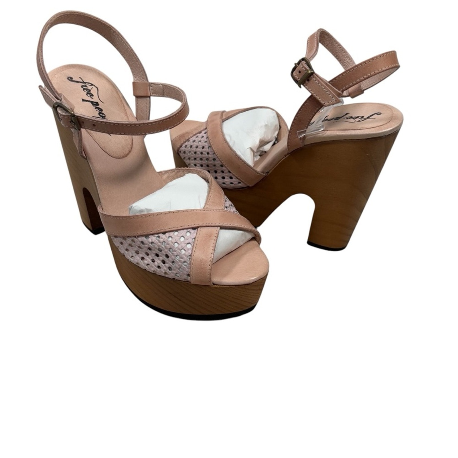Free People Rendezvous Platform Sandal Shoes Heels Strappy Open Toe Ankle Strap