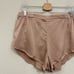 LUNYA Sleep Shorts Otium Tan Washable Silk Satin High Rise Sleepwear