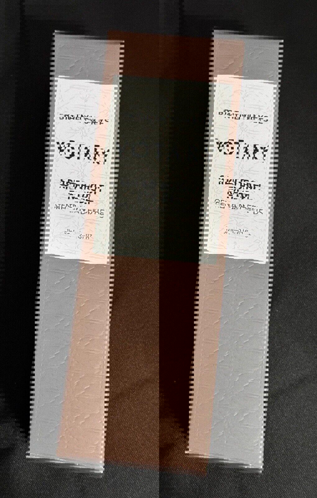 VOTARY Super Bright Eye Gel Green Tea Peptides Full Sz 15ml/.50oz Sealed