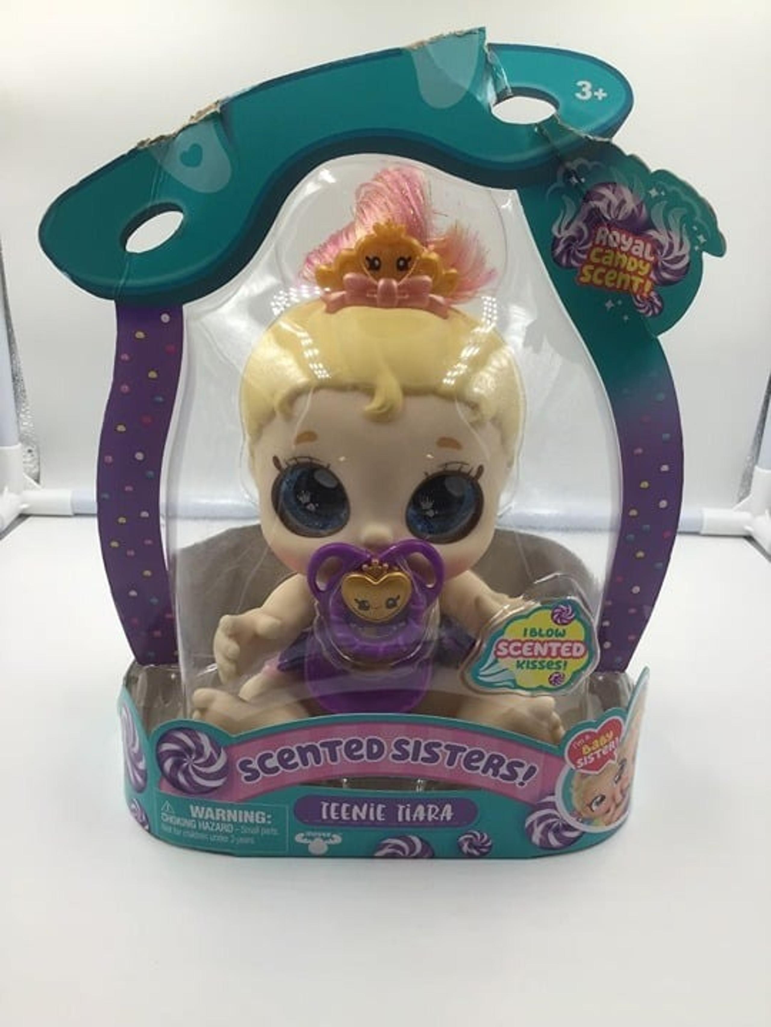 Kindi Kids TEENIE TIARA Baby Doll Toy Scented Sisters! Shopkins