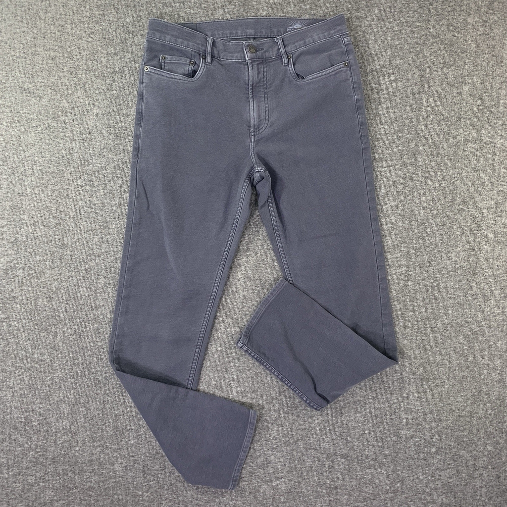 Faherty Terry Stretch Pants Men 30x29 Gray Performance Chino Trousers Modern