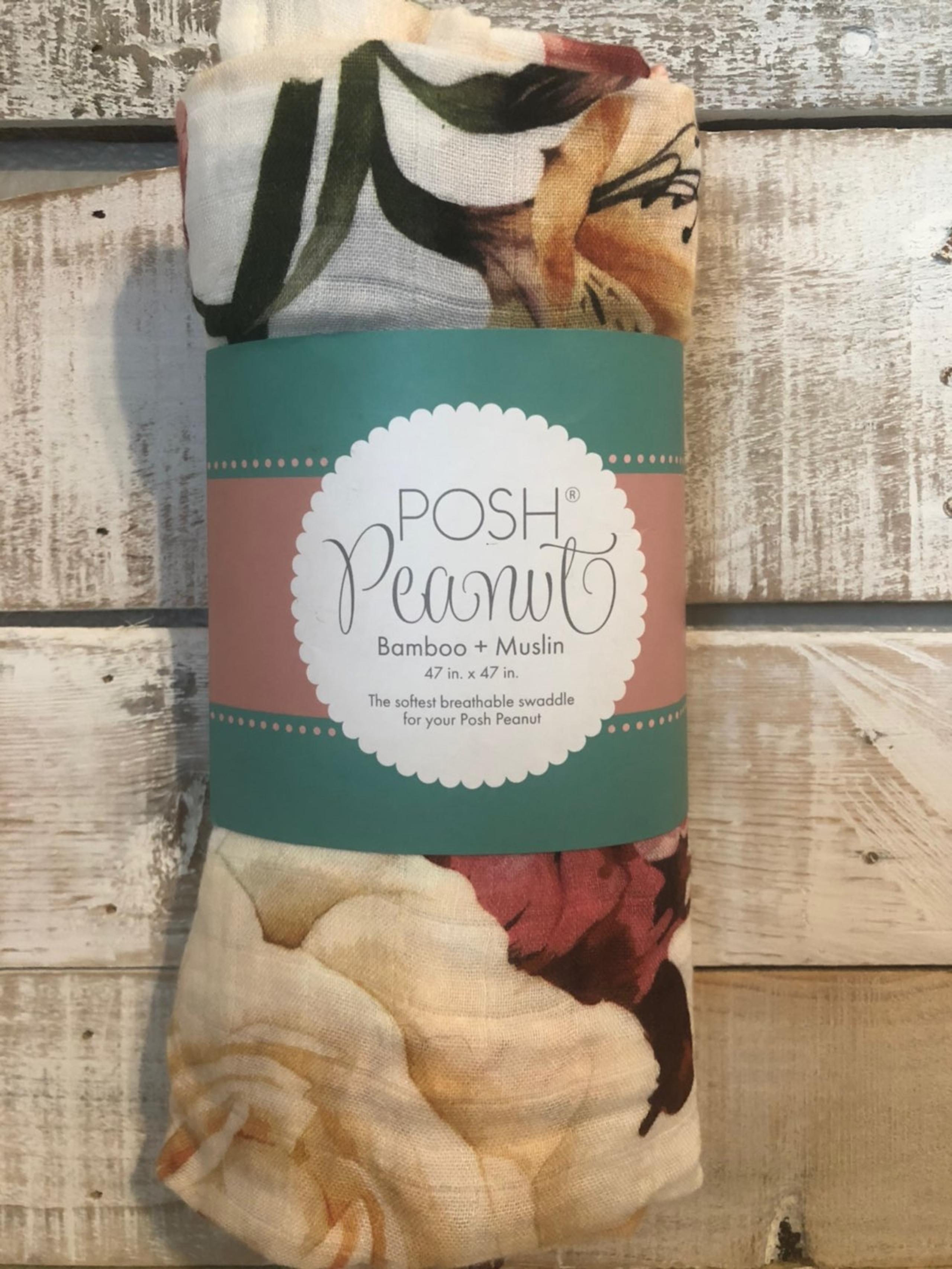 Posh peanut Autumn floral muslin swaddle