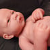Vintage Berenguer 24-06 Reborn Newborn Baby Doll gray Eyes 14” fetal Position