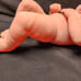 Vintage Berenguer 24-06 Reborn Newborn Baby Doll gray Eyes 14” fetal Position