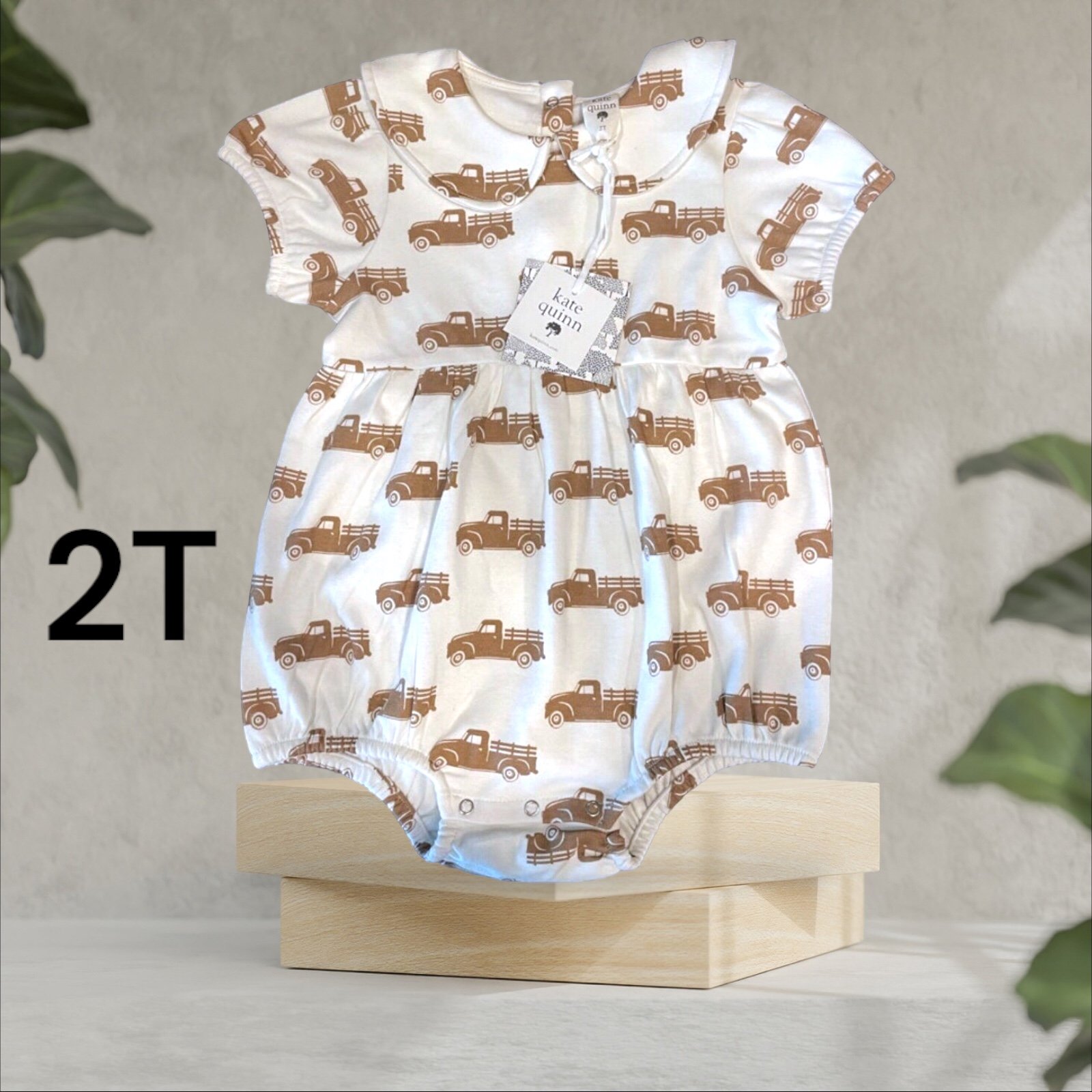 Kate Quinn Cinnamon Farm Truck Bubble NWT Peter Pan collar