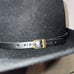 Gelso Bianco Hat Black Wool Fedora Made in Italy Leather Trim