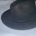 Gelso Bianco Hat Black Wool Fedora Made in Italy Leather Trim