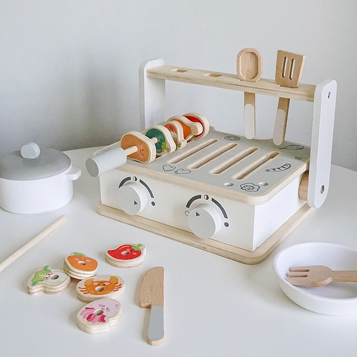 Simulation Wooden Toys Barbecue Set Educational Toys HHI512